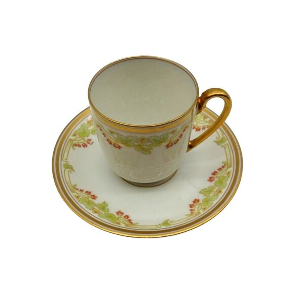 ELITE WORKS Limoges France Demitasse Cup And Saucer Set French Vintage - Picture 4 of 10